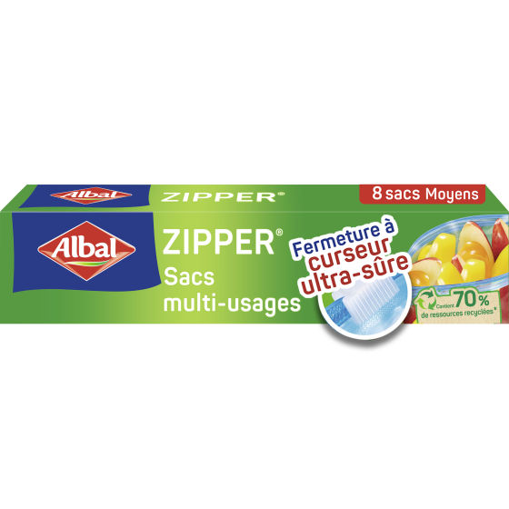 Zipper MM - 70% recyclées - Face